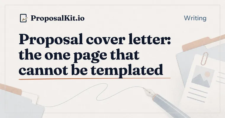 Proposal cover letter: the one page that cannot be templated
